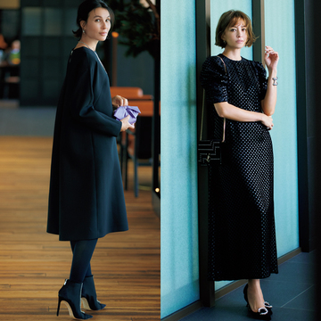 【大人を素敵に見せる黒ワンピースコーデ8選】王道のシルエットがスタイルアップさせてくれる