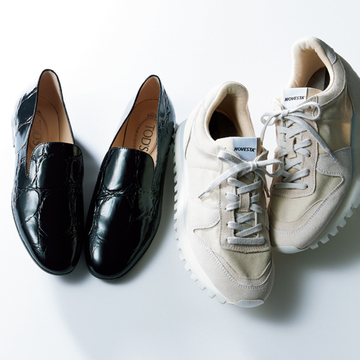 徳原文子さんはマキシスカートに合う2足をセレクト【おしゃれプロのスニーカーともう一足】