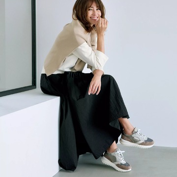 スタイリスト徳原文子さんが提案！ 秋のスカート&ワンピースに効く、小物合わせの法則４