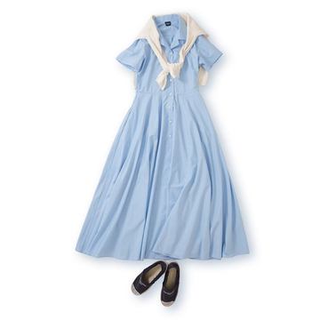 通勤も休日も大活躍！アスペジのストライプシャツワンピースを着回し！