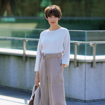 すそのフリンジで遊び心を。イレーヴのワイドパンツに注目【すそが特徴の絶品パンツ】