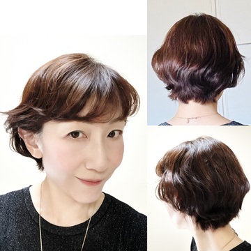 【アラフィフ ショート】悩みのうねりはパーマでらくらく！面長さんにオススメ