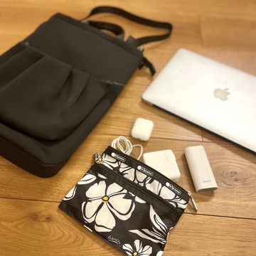 éclat４月号付録。LeSportsacの優秀大人花ポーチ