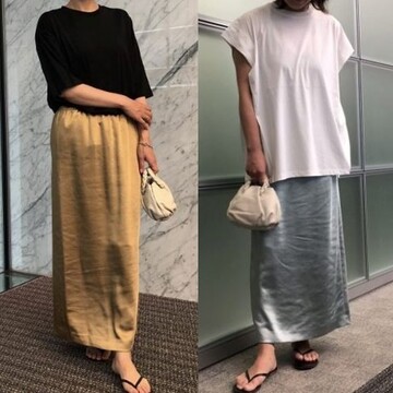 この夏の大本命！ E by éclat「艶とろIラインスカート」をバイヤーが着比べてみました