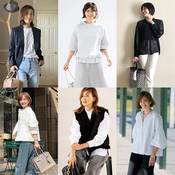 50代は甘さ控えめがポイント！フェミニンなボリューム袖ブラウスの着こなし方【ファッション人気ランキングTOP10】