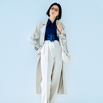 【働くJマダムのきれいなパンツ】「エブール」のゆったりテーパードできちんと感アップ