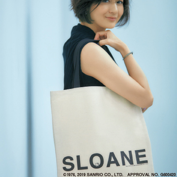 ＜エクラ9月号付録＞ハローキティ×エクラ×SLOANE限定コラボ「モノトーントートバッグ」