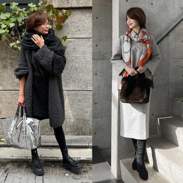 【ショートヘアと巻物のおしゃれな関係①】ショートヘアなら巻物との相性抜群！エクラ華組の巻物スタイルを拝見