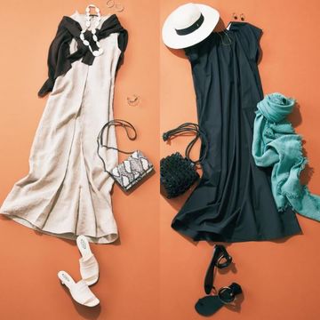 50代が夏に着たい『大人の揺れワンピース』は裾にかけてのボリュームが女らしい