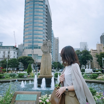山下公園でお花見♪からの家系ラーメンで横浜を満喫！
