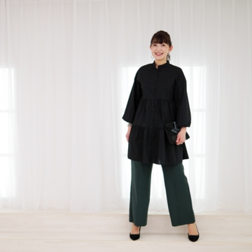 GUの渋色パンツで着回しコーデ