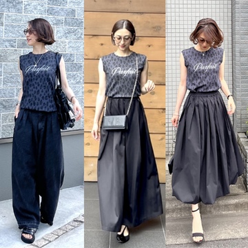 ロゴノースリT❤︎3コーデ