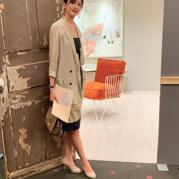 ベージュコーデで、クリエイティブの祭典ROOMSへ。