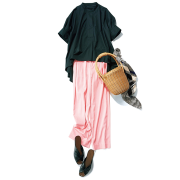 ＜「とろみパンツ」でラクしてしゃれ見え＞ビビットカラーで華やぎコーデ！ プロの見違えテクをご紹介