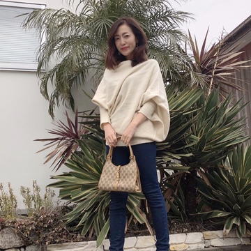 小柄さん必見！褒められ美脚デニムでご近所ランチ