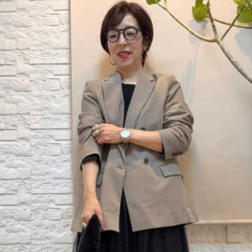 50代ユニクロジャケット&GUチュールスカートコーデ