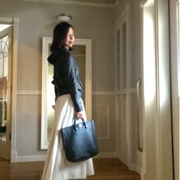 ライダースコーデで中華街