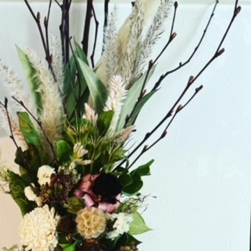 ドライフラワーのアレンジメント教室に行ってきました