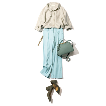 【ベージュコーデの着こなし術】＜DAY5＞旬のきれい色アイテムと合わせて“今どき感”アップ