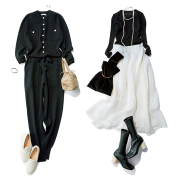 【おしゃれプロの旅スタイル】タイプの異なるモノトーンで話題のレストランへ