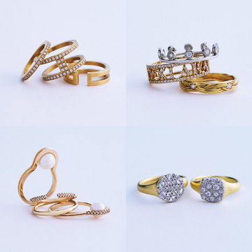 １本でも重ねても楽しい「アートなリング」6選