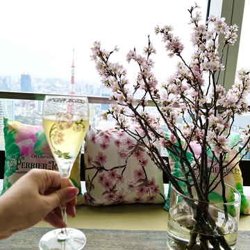 ホテルで優雅におひとりさまシャンパーニュ花見！アンダーズ東京の期間限定プラン【ウェブエクラ編集長オサニャイの「これ、いただくわ」#27】