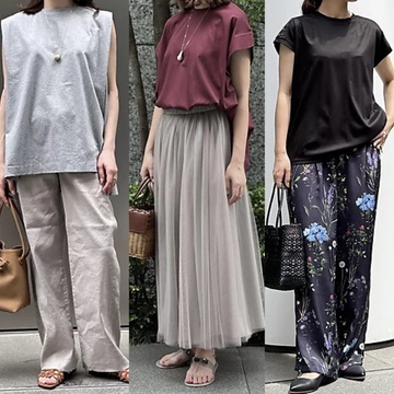 【50代 Tシャツ】気温30度 大人に似合う「上質Tシャツ」おすすめコーデ20選