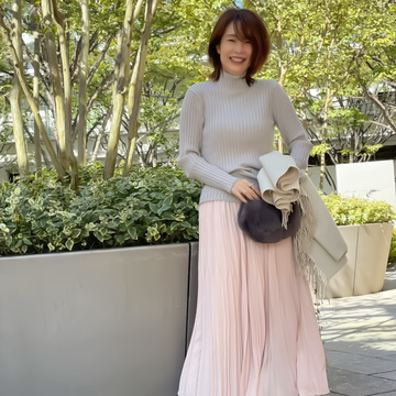 こでかけ♡ベビーピンクのプリーツスカート