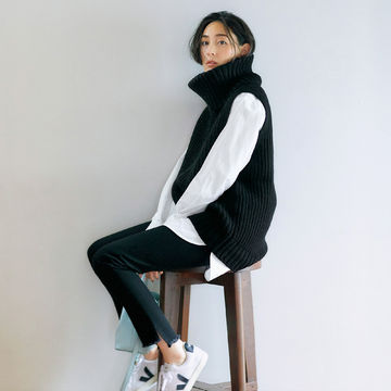 しゃれ見え＆小顔効果で昨年大ヒット！エクラ別注「CINOHのニットベスト」