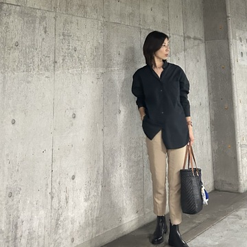 UNIQLO Uのシャツでメンズライクなコーデ