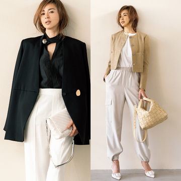 【春のノーカラージャケットコーデ5選】鮮度よく、“キレ味”のあるジャケットを味方に