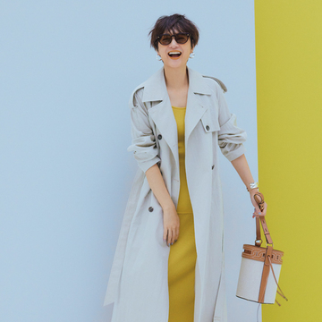 【おしゃれ刷新力のあるイエロー】春の定番トレンチとも相性抜群なセットアップが買い！