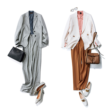 きちんと感もエレガンスも！お仕事ジャケット×旬パンツのスタイルアップコーデ②