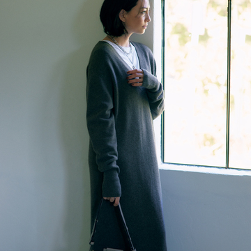 【2021秋冬最新ニット】暖かく上品さたっぷり！ベビーカシミヤのニットワンピ