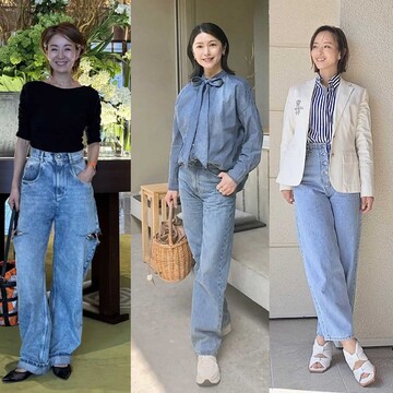【50代 デニムコーデ15選】きれい目からカジュアルまで！上品で女らしい大人の着こなしがかなう