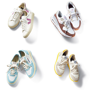 【スニーカー大人の正解】50代がこの春履きたい「白×パステル」スニーカー4選