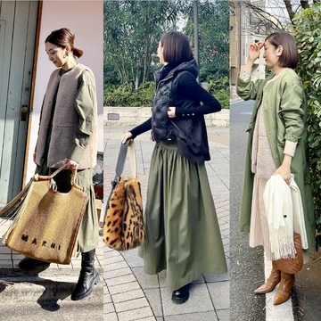 カーキコーデ4style★