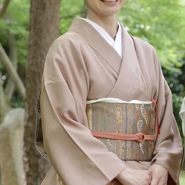 入学式は桜色のお着物で