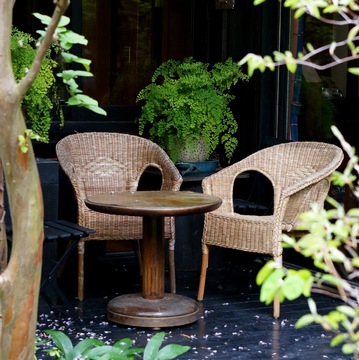 ロハスな隠れ家カフェにはお気に入りのジャージーワンピで♪