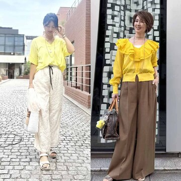 【50代のイエローコーデ5選】夏の日射しに負けない鮮やかな色合いで気分も上向きに！