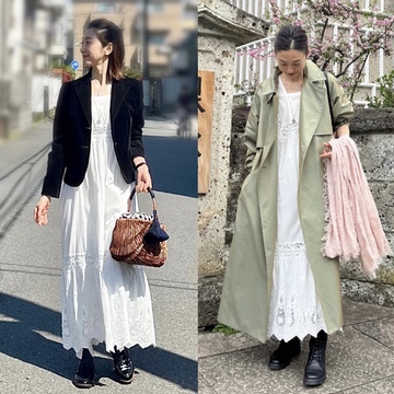 レースワンピースで日本民藝館