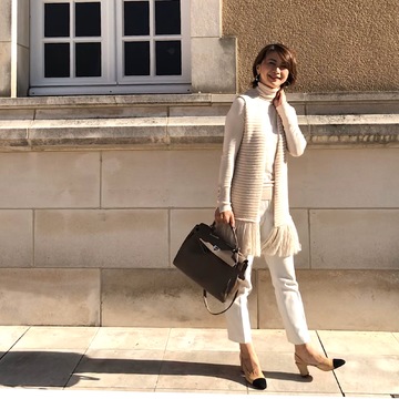 CHANELシューズでシンプル服にスパイスを