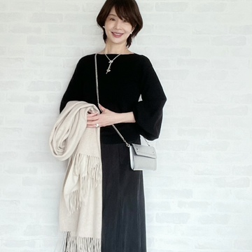 素材違いのワントーンコーデ 