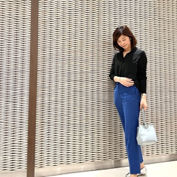 ブラック✖️ブルーコーデ