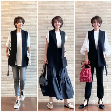 ZARAのショートジレ★3スタイル