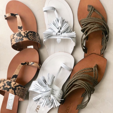 ZARAのサンダルとウエッジソールのサンダル