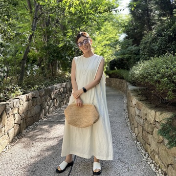 今季SALEで購入したホワイトワンピースで華組ホテルランチ