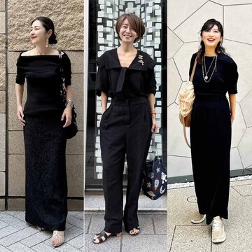 【50代・初夏のオールブラックコーデ5選】黒でも重く見えない！ほどよい肌見せでスタイリッシュに！