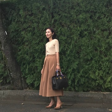 暖ブラウンを小物で効かせて♪