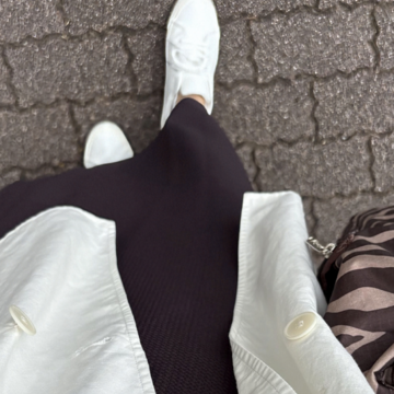 ５０代COCAワンピース＊ブラウンカラーで秋を少し取り入れる